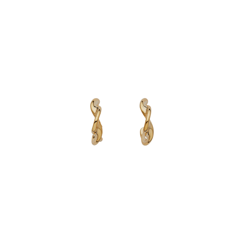 18K Twist Hoops
