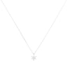 14K White Gold  Crystal Flower Necklace