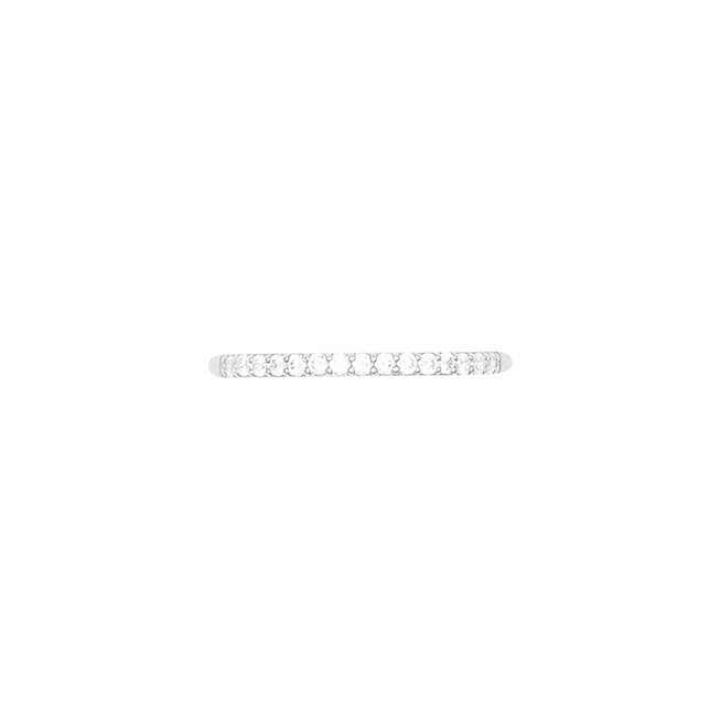 14K White Gold Diamond Halo Ring