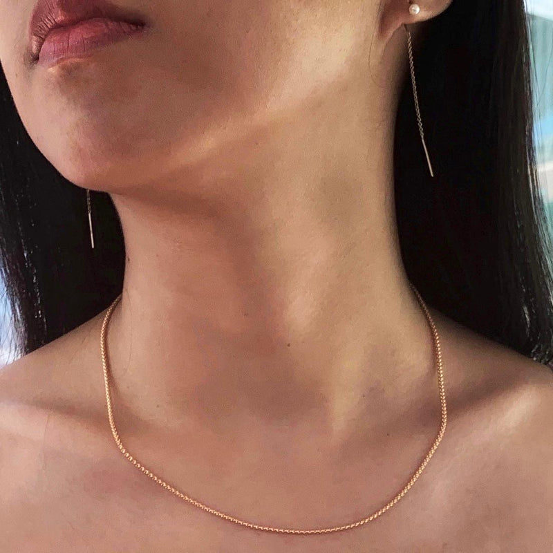 14K Gold Filled Textured Chain Necklace