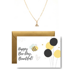 birthday bee necklace 