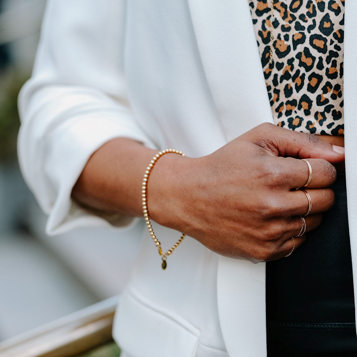 14K Gold Filled Bead Bracelet