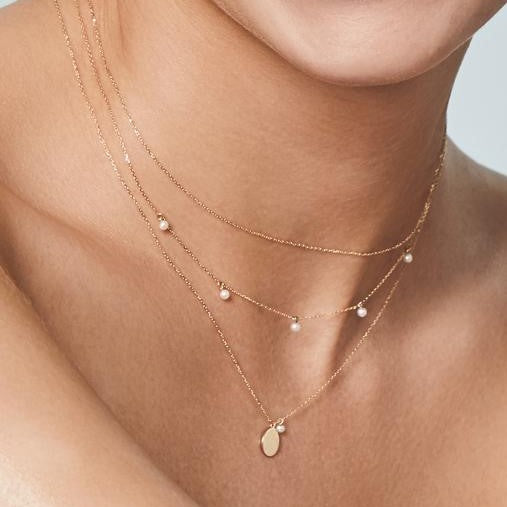 14K Gold Pearl Choker