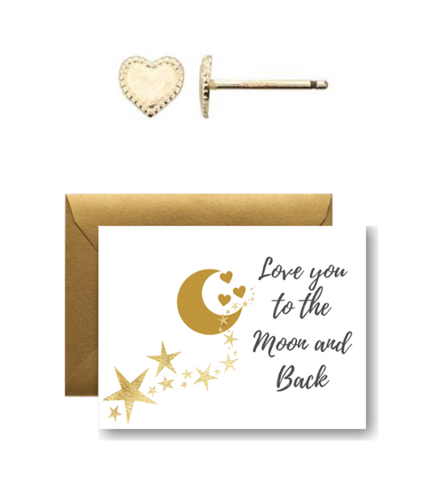 gold filled heart studs