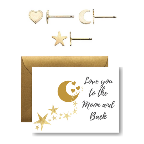 holiday gold stud set
